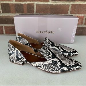 Franco Sarto Women’s Artisan Snake Print Leather Slip-on Flats Loafers US 10 M